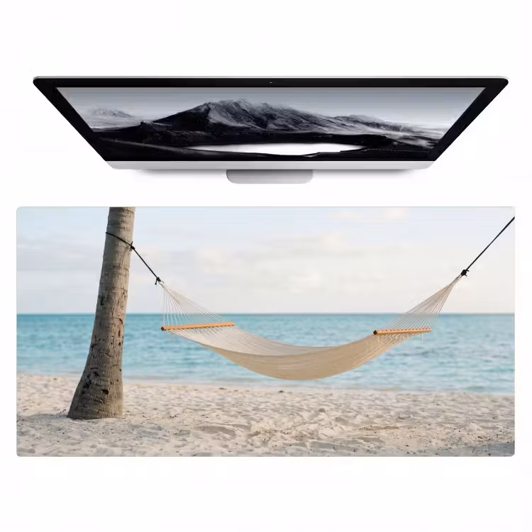 Bureau onderlegger - Hangmat - Strand - Wit — 1