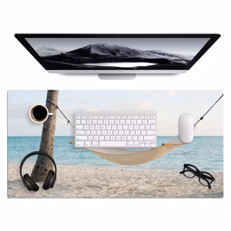 Bureau onderlegger - Hangmat - Strand - Wit — 4