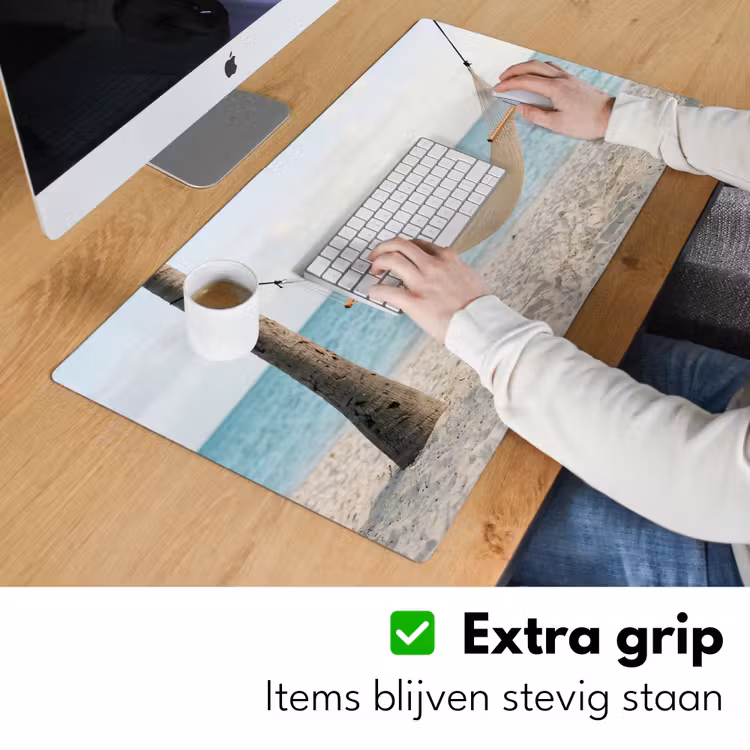 Bureau onderlegger - Hangmat - Strand - Wit — 6