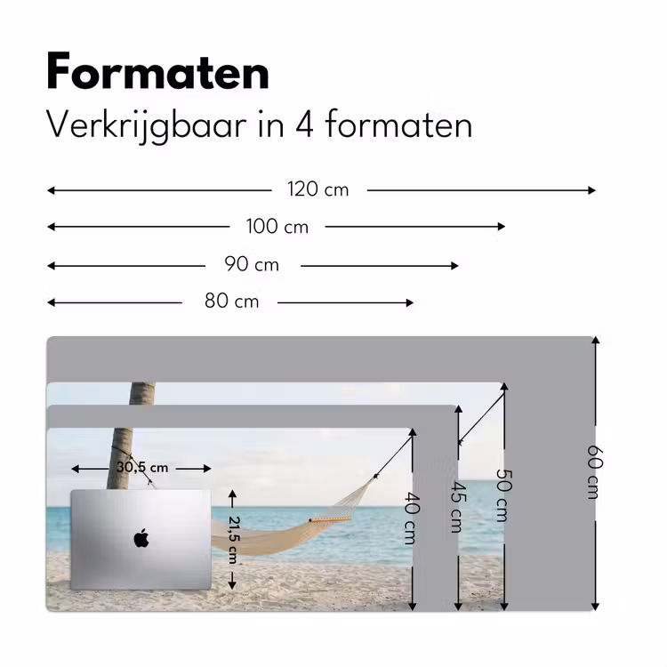 Bureau onderlegger - Hangmat - Strand - Wit — 8