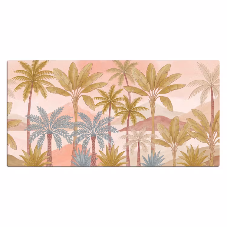 Bureau onderlegger - Illustratie - Palmbomen - Kleurrijk — 2