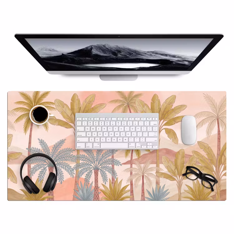 Bureau onderlegger - Illustratie - Palmbomen - Kleurrijk — 4
