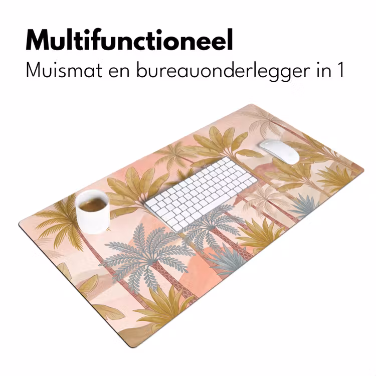 Bureau onderlegger - Illustratie - Palmbomen - Kleurrijk — 7