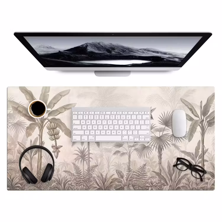 Bureau onderlegger - Jungle - Banenboom - Kolibrie - Beige — 4