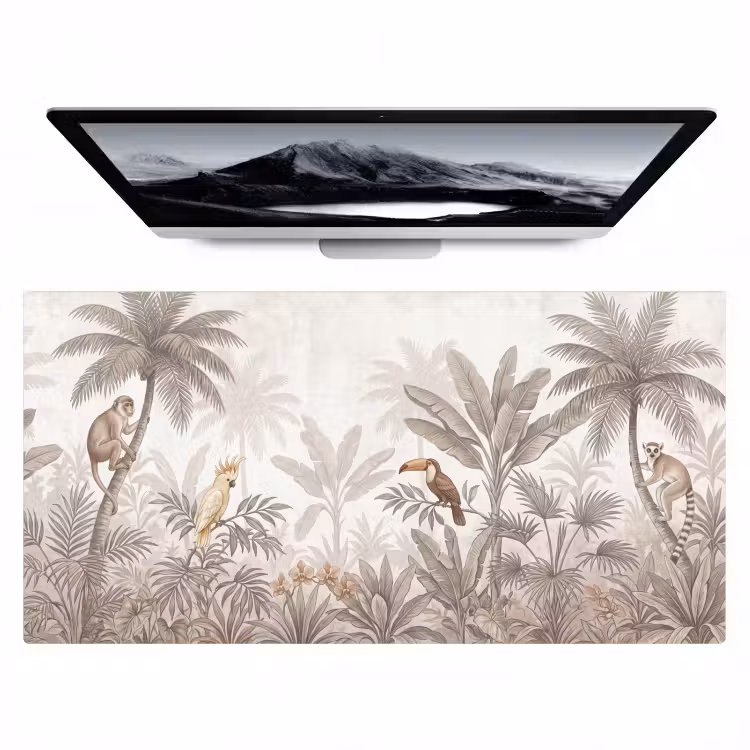 Bureau onderlegger - Jungle - Dieren - Palmbomen — 1