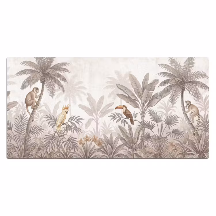 Bureau onderlegger - Jungle - Dieren - Palmbomen — 2