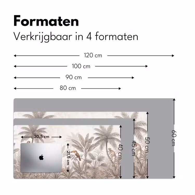 Bureau onderlegger - Jungle - Dieren - Palmbomen — 8