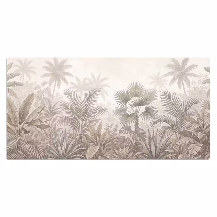 Bureau onderlegger - Jungle - Tropisch - Natuur -Vintage - Beige — 2