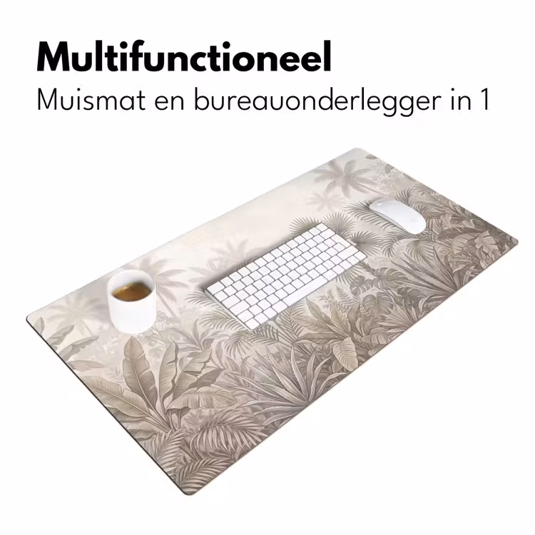Bureau onderlegger - Jungle - Tropisch - Natuur -Vintage - Beige — 7