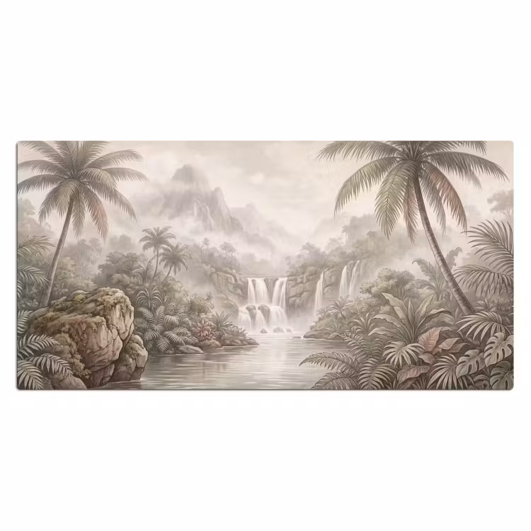Bureau onderlegger - Jungle - Watervallen - Tropisch - Illustratie — 2