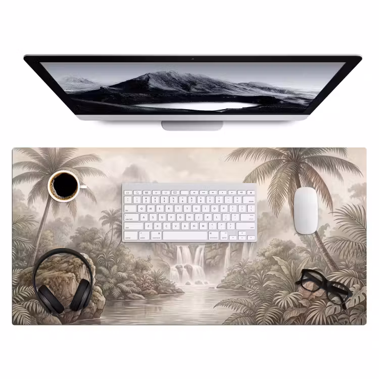 Bureau onderlegger - Jungle - Watervallen - Tropisch - Illustratie — 4