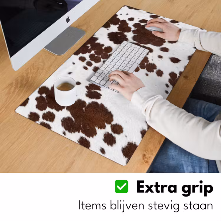 Bureau onderlegger - Koeienhuid - Klassiek - Bruin — 6