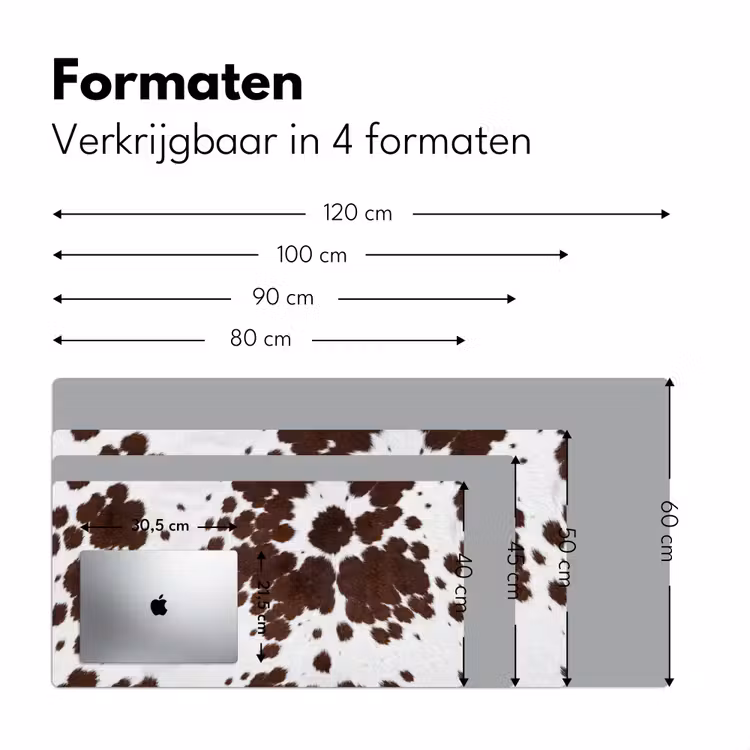 Bureau onderlegger - Koeienhuid - Klassiek - Bruin — 8