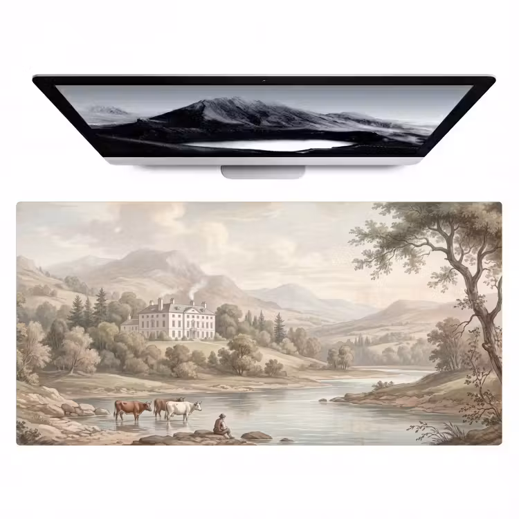 Bureau onderlegger - Landhuis - Rivier - Vee — 1