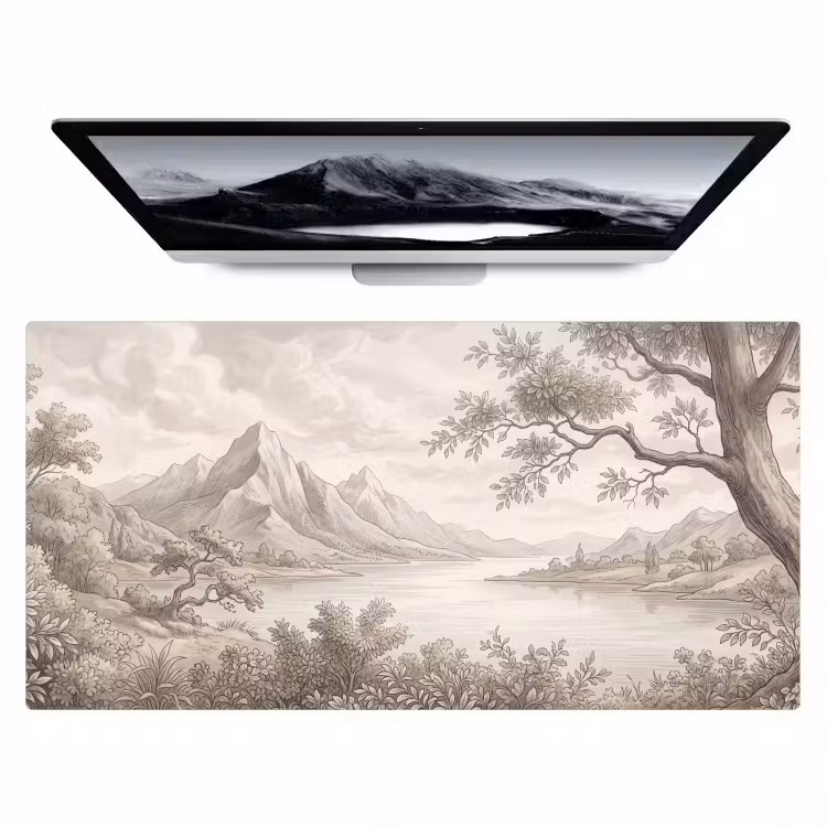 Bureau onderlegger - Landschap - Bergen - Meer - Natuur — 1