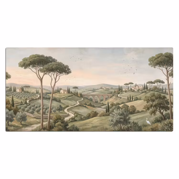 Bureau onderlegger - Landschap - Heuvels - Zandpad - Groen — 2