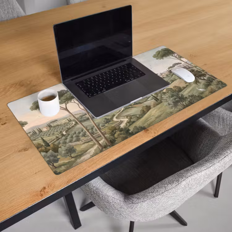 Bureau onderlegger - Landschap - Heuvels - Zandpad - Groen — 3