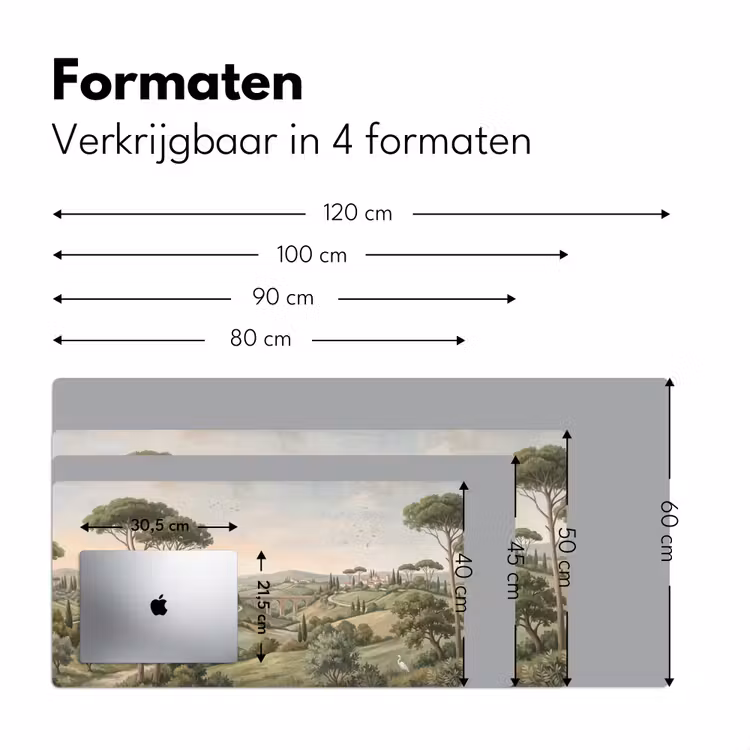 Bureau onderlegger - Landschap - Heuvels - Zandpad - Groen — 8