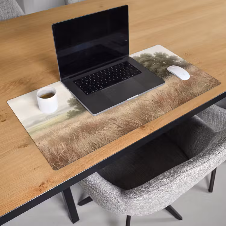 Bureau onderlegger - Landschap - Minimalistisch - Beige — 3