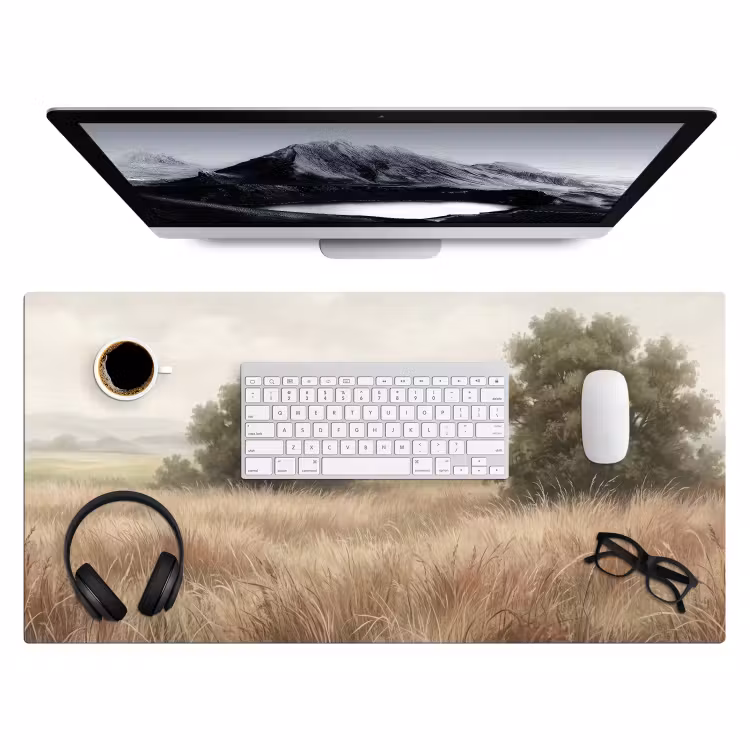 Bureau onderlegger - Landschap - Minimalistisch - Beige — 4