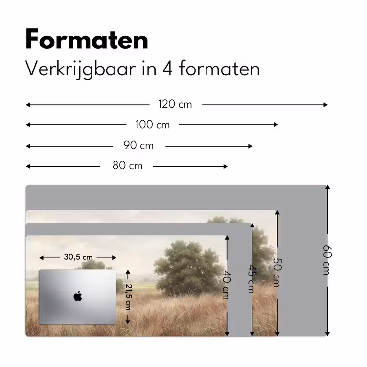Bureau onderlegger - Landschap - Minimalistisch - Beige — 8