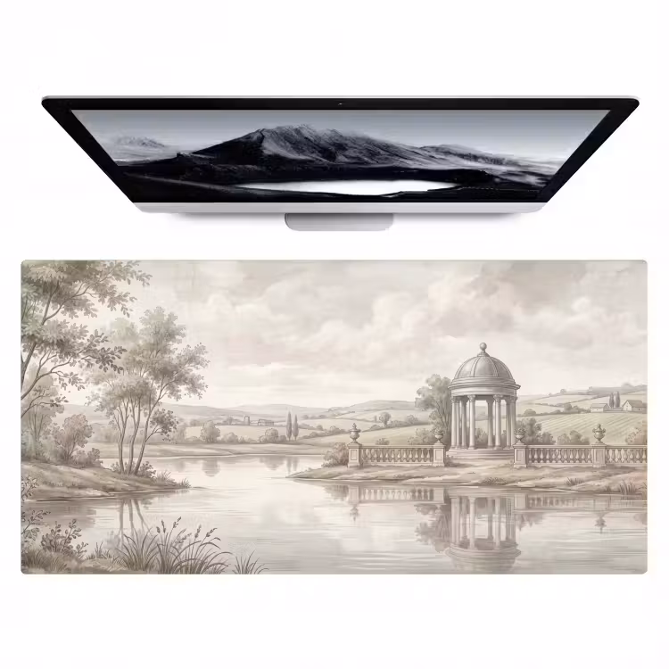 Bureau onderlegger - Landschap - Water - Natuur - Sepia — 1