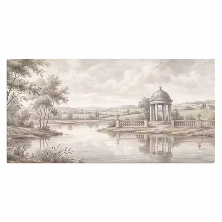 Bureau onderlegger - Landschap - Water - Natuur - Sepia — 2