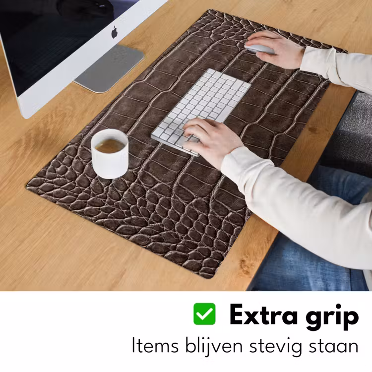 Bureau onderlegger - Leer - Krokodil - Mat — 6