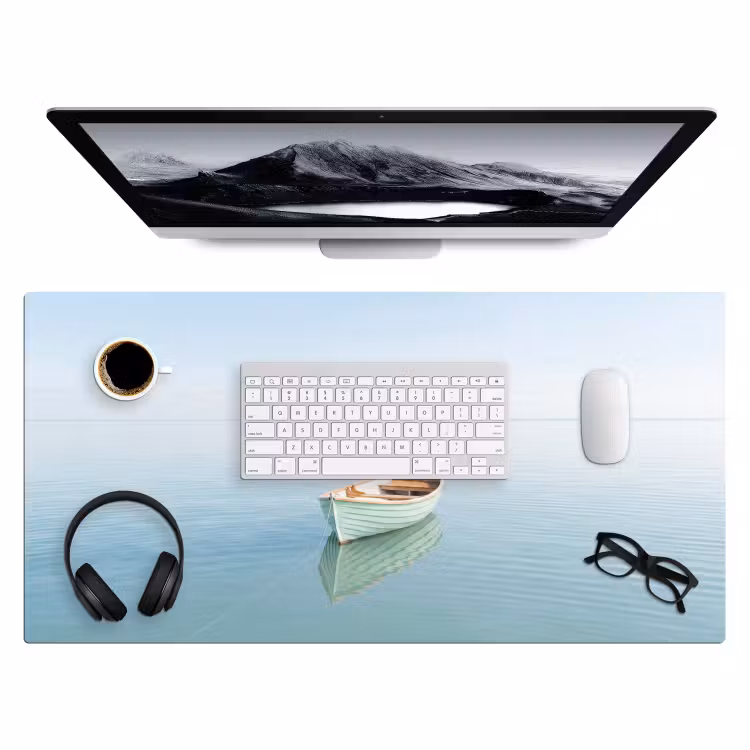 Bureau onderlegger - Minimalistisch - Boot - Zee — 4