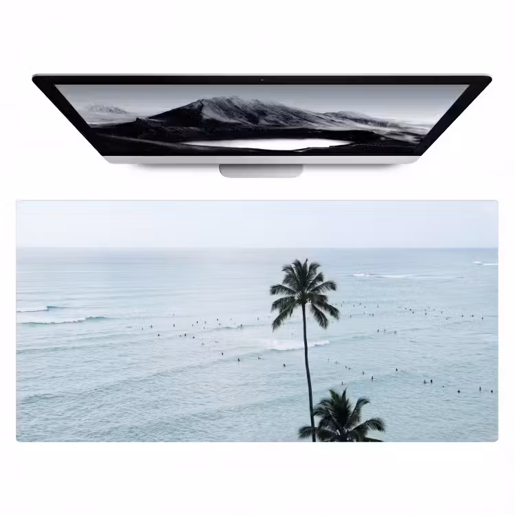 Bureau onderlegger - Oceaan - Palmbomen - Surfers — 1