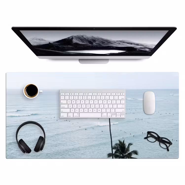 Bureau onderlegger - Oceaan - Palmbomen - Surfers — 4