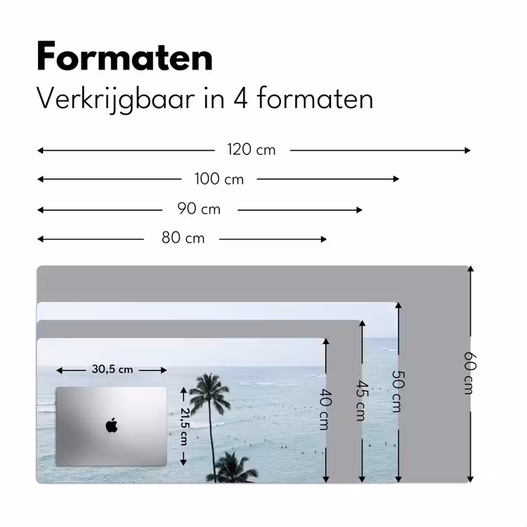 Bureau onderlegger - Oceaan - Palmbomen - Surfers — 8