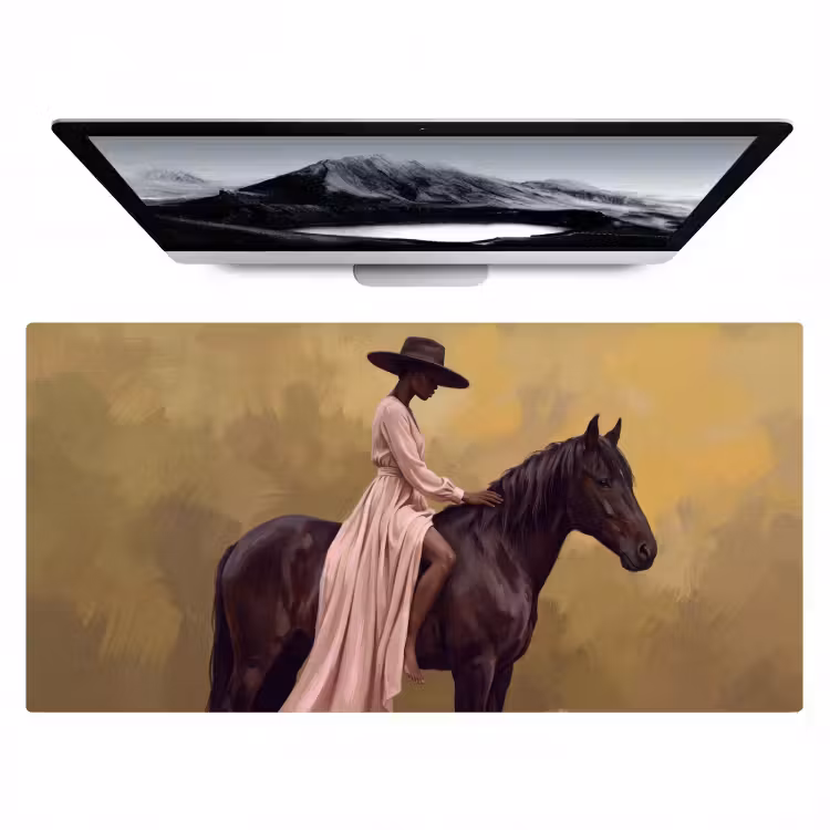Bureau onderlegger - Paard - Klassiek - Oker — 1