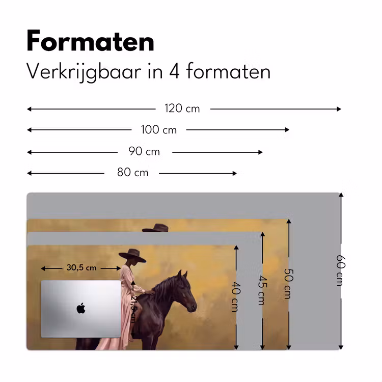 Bureau onderlegger - Paard - Klassiek - Oker — 8