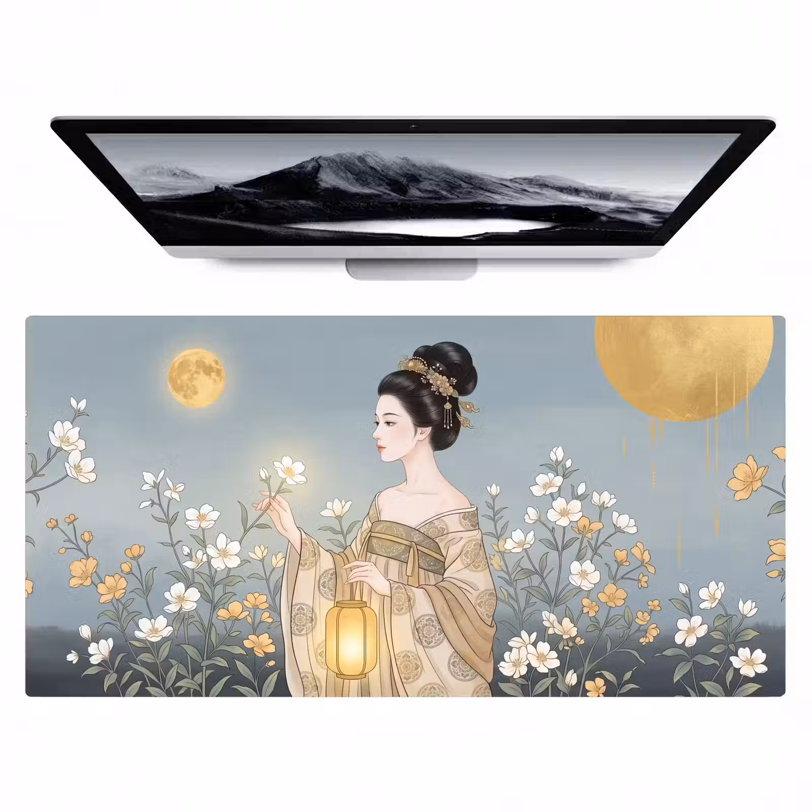 Bureau onderlegger - Aziatisch - Vrouw - Kimono — 1