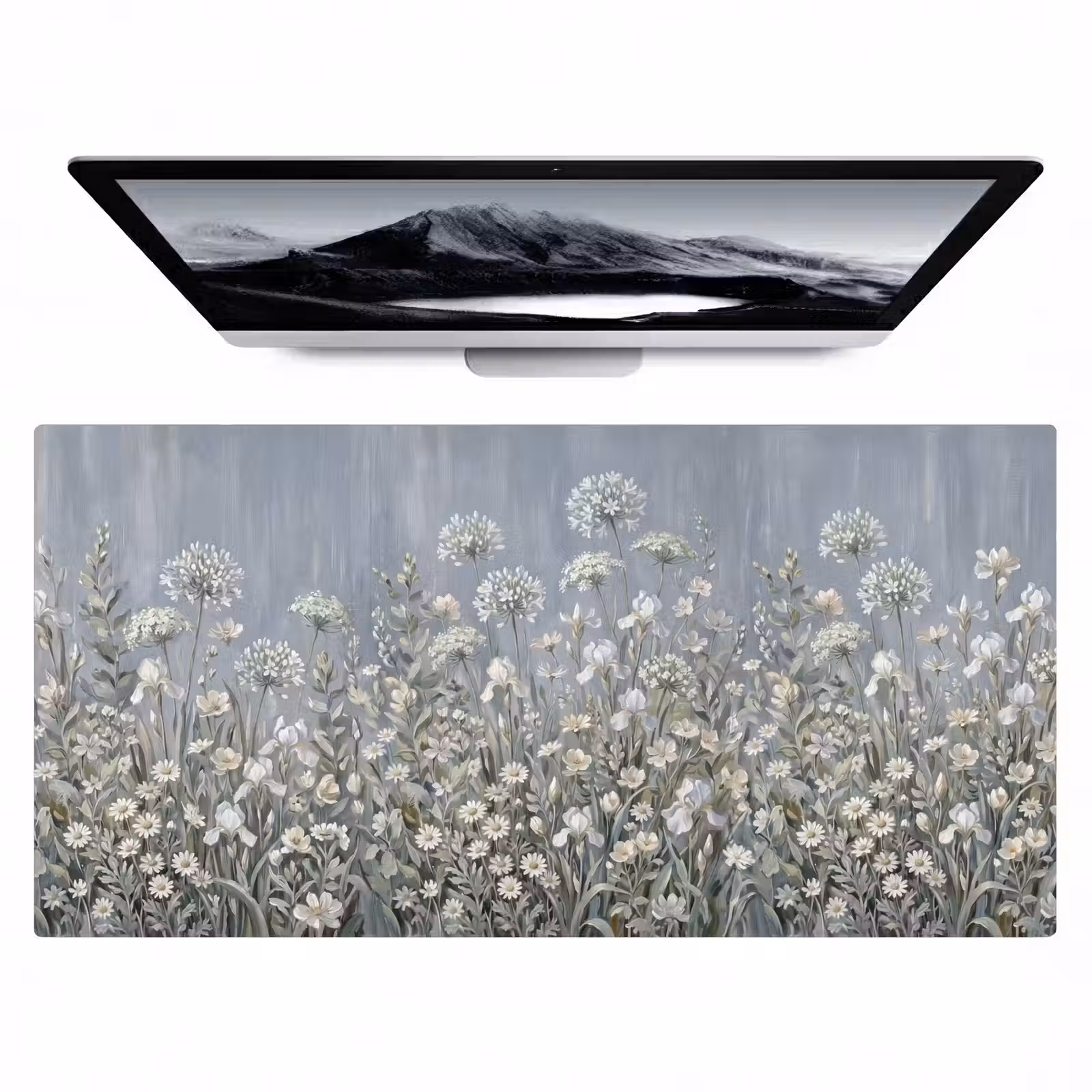 Bureau onderlegger - Bloemen - Botanisch - Blauw — 1