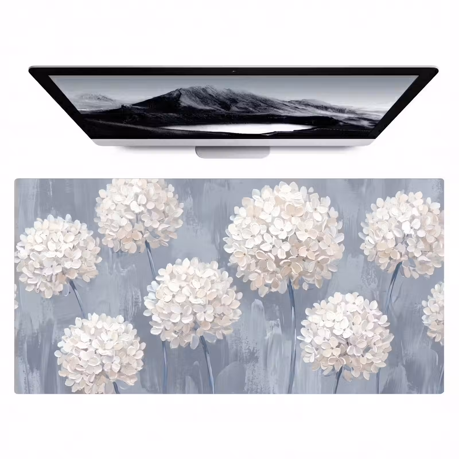 Bureau onderlegger - Bloemen - Illustratie - Blauw — 1