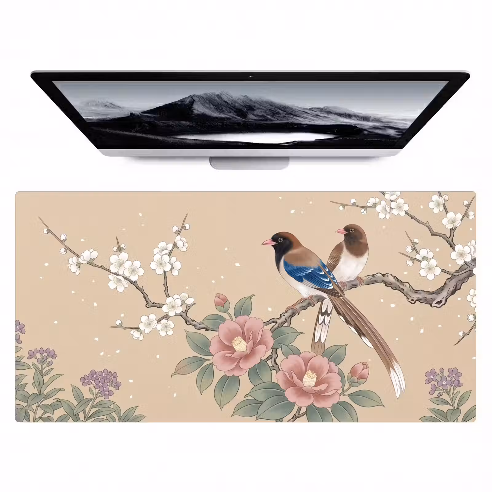 Bureau onderlegger - Bloemen - Vogels - Bloemen — 1