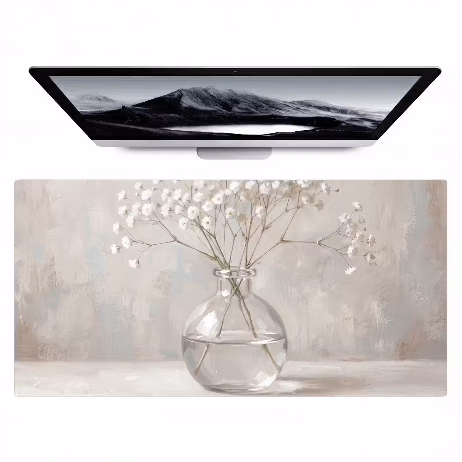 Bureau onderlegger - Gipskruid - Vaas - Wit — 1