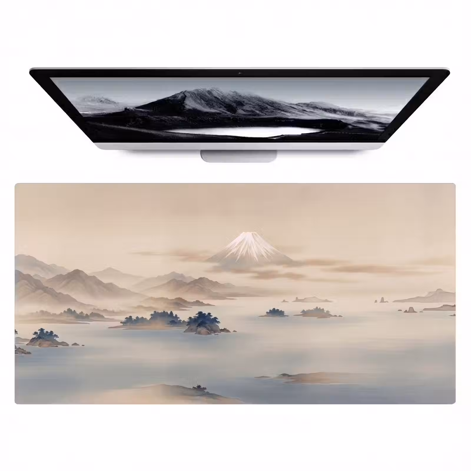 Bureau onderlegger - Japans - Landschap - Beige — 1