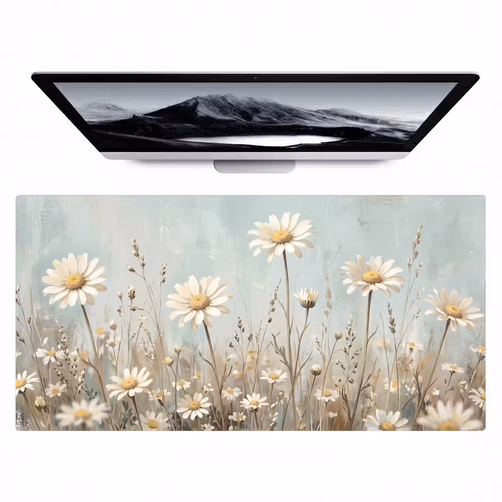 Bureau onderlegger - Madelief - Illustratie - Wit — 1