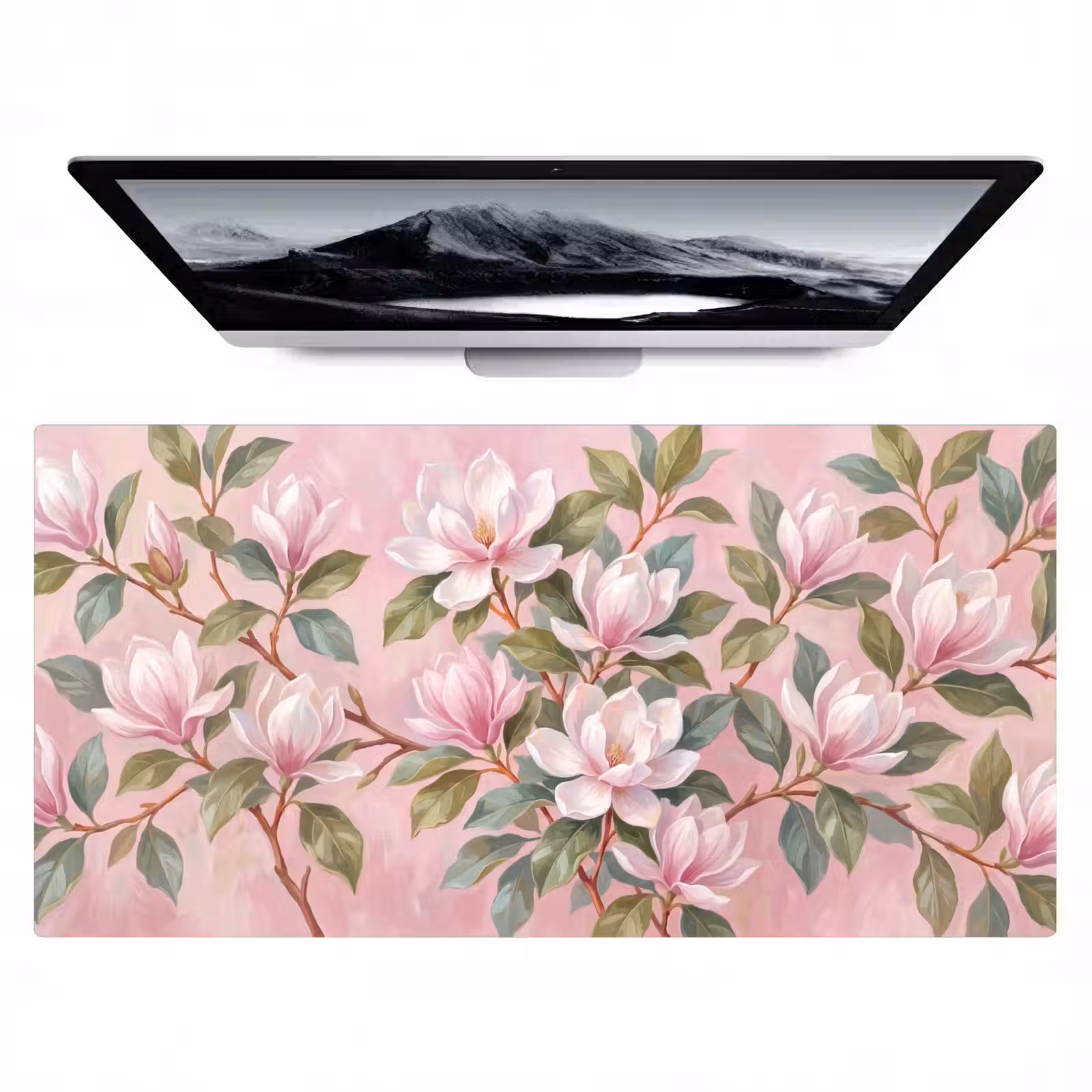 Bureau onderlegger - Magnolia's - Patroon - Roze — 1