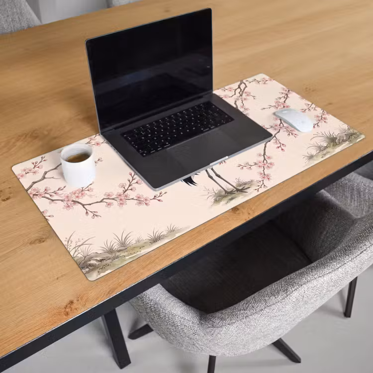 Bureau onderlegger - Aziatisch - Kraanvogel - Beige — 3