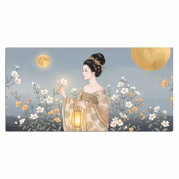 Bureau onderlegger - Aziatisch - Vrouw - Kimono — 2