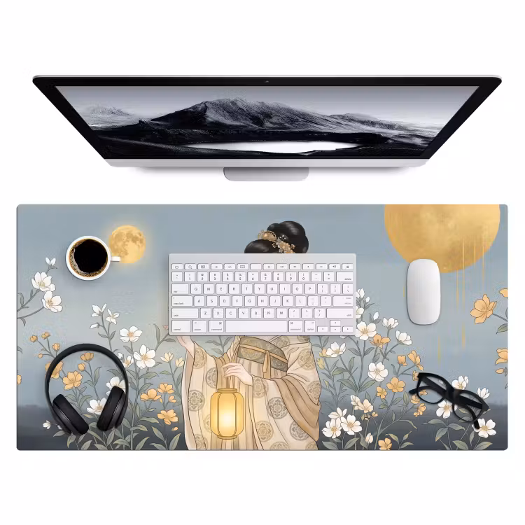 Bureau onderlegger - Aziatisch - Vrouw - Kimono — 4
