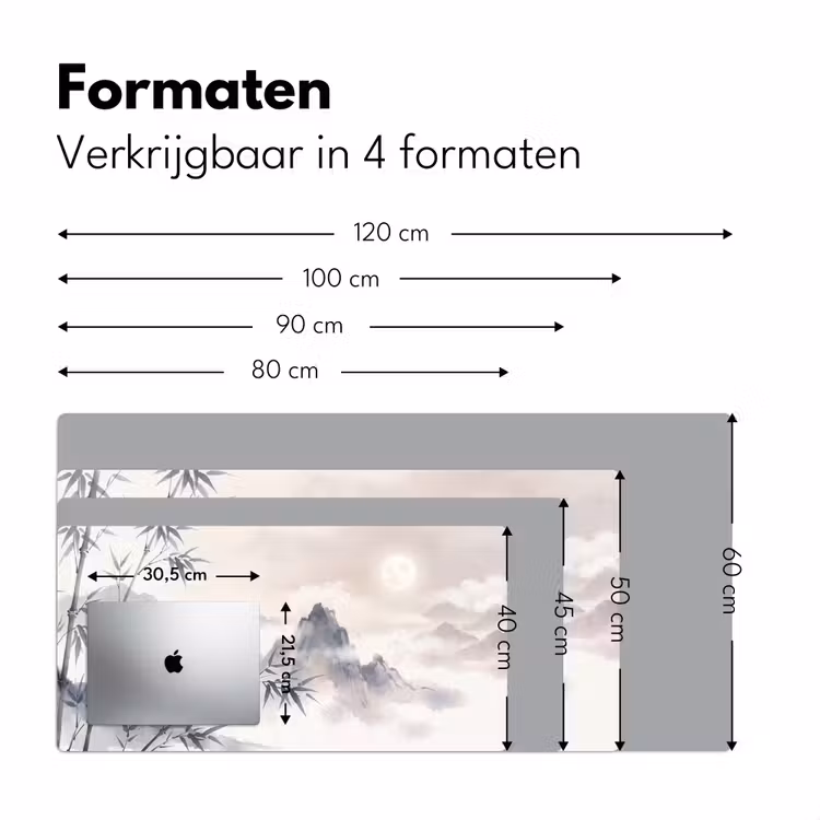 Bureau onderlegger - Bamboe - Azië - Grijs — 8