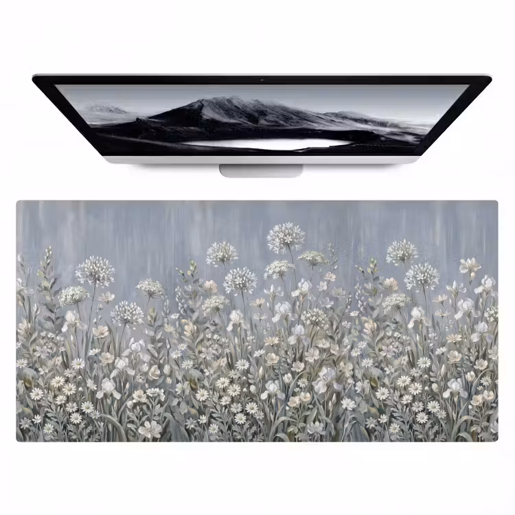 Bureau onderlegger - Bloemen - Botanisch - Blauw — 1