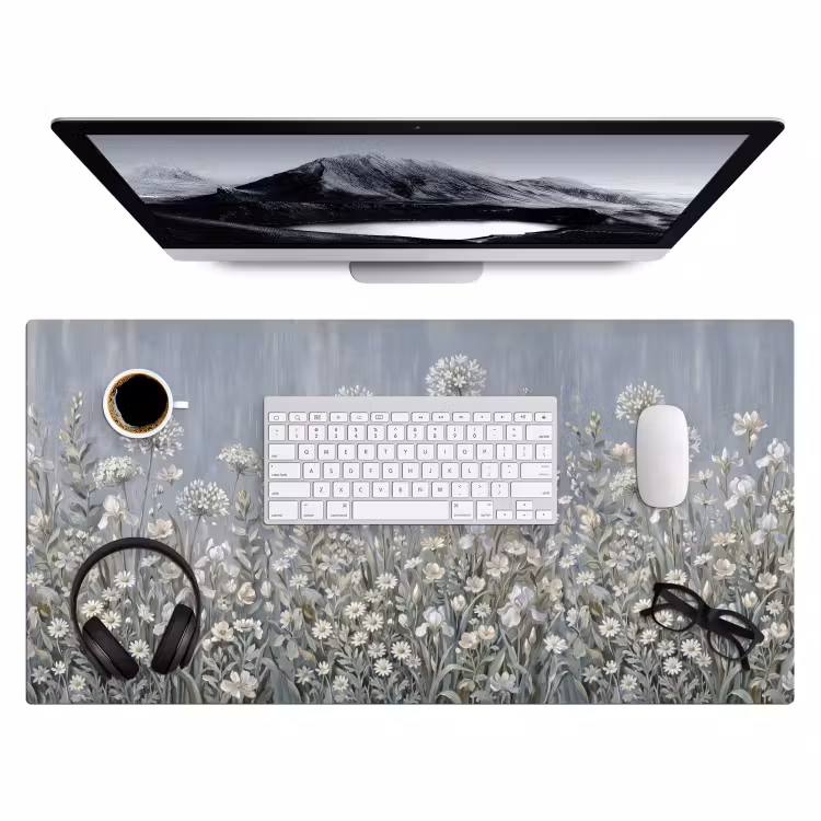 Bureau onderlegger - Bloemen - Botanisch - Blauw — 4