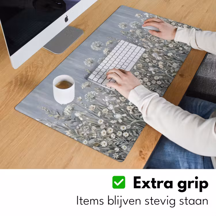 Bureau onderlegger - Bloemen - Botanisch - Blauw — 6
