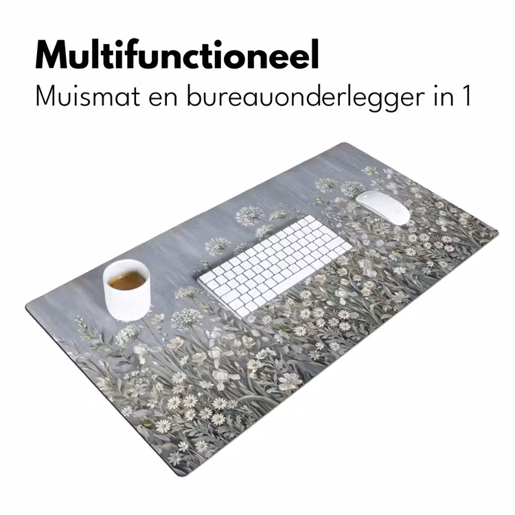 Bureau onderlegger - Bloemen - Botanisch - Blauw — 7